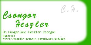 csongor heszler business card